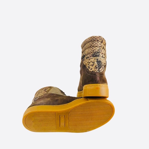 RENVY LEATHER TAUPE PADDED HI- TOPS - Picture 8 of 9